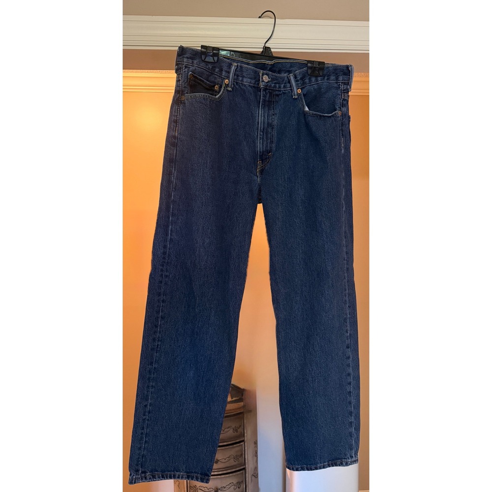Levis 550 Relaxed Fit Tapered Leg Jeans Mens 36x32 Medium Wash Blue Denim